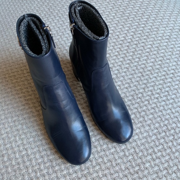Massimo Dutti Blue Leather Ankle Boots - Picture 5 of 10